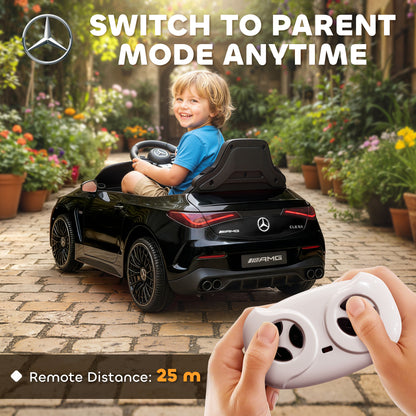 Kids Electric Car Licensed Mercedes AMG, 12V Ride On Car, Black
