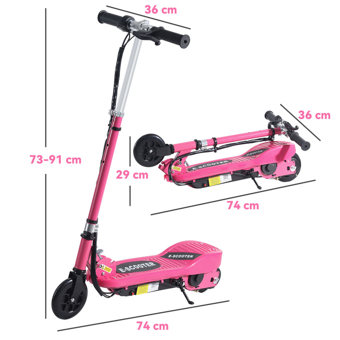 Folding Kids Electric Scooter for 7-14, Pink