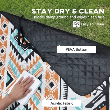 Picnic Blanket, 300x200CM Beach Blanket Outdoor Picnic Mat