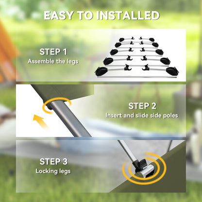 Lightweight Camping Cot Portable Compact Sleeping Bed w/ Carry Bag