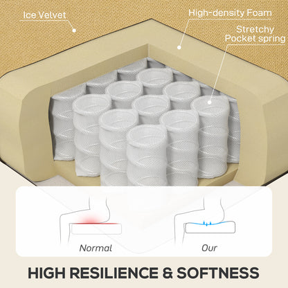 Accent Armchair Home Furniture Retro Tufted Club Wood Fabric, Yellow