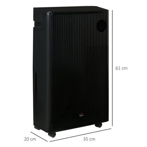 16L/Day Quiet Air Dehumidifier with Purifier, UVC, Ioniser, Timer, Black