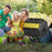 160L Outdoor Tumbling Compost Bin with Dual Chamber, Yellow