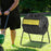 160L Outdoor Tumbling Compost Bin with Dual Chamber, Yellow