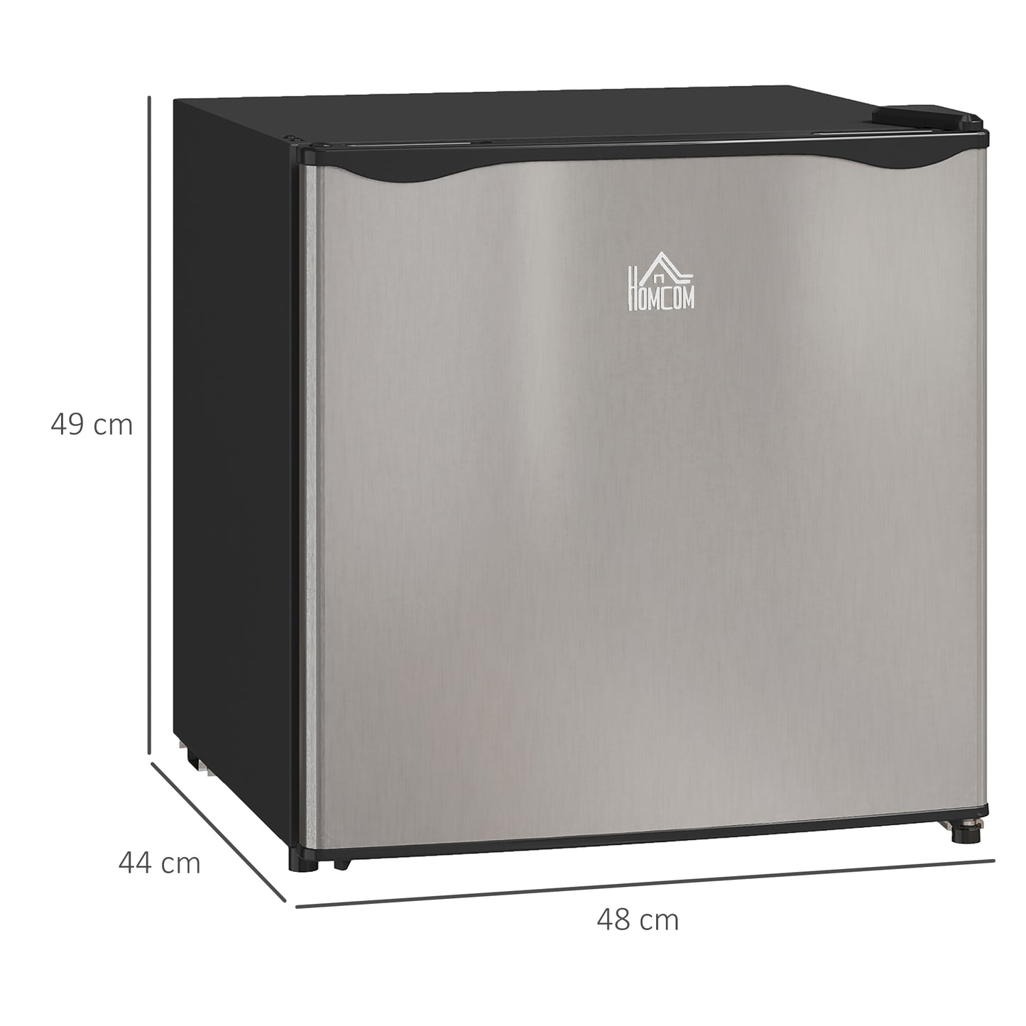 46L Counter Top Fridge with Chiller Box Mini Fridge for Bedrooms Silver