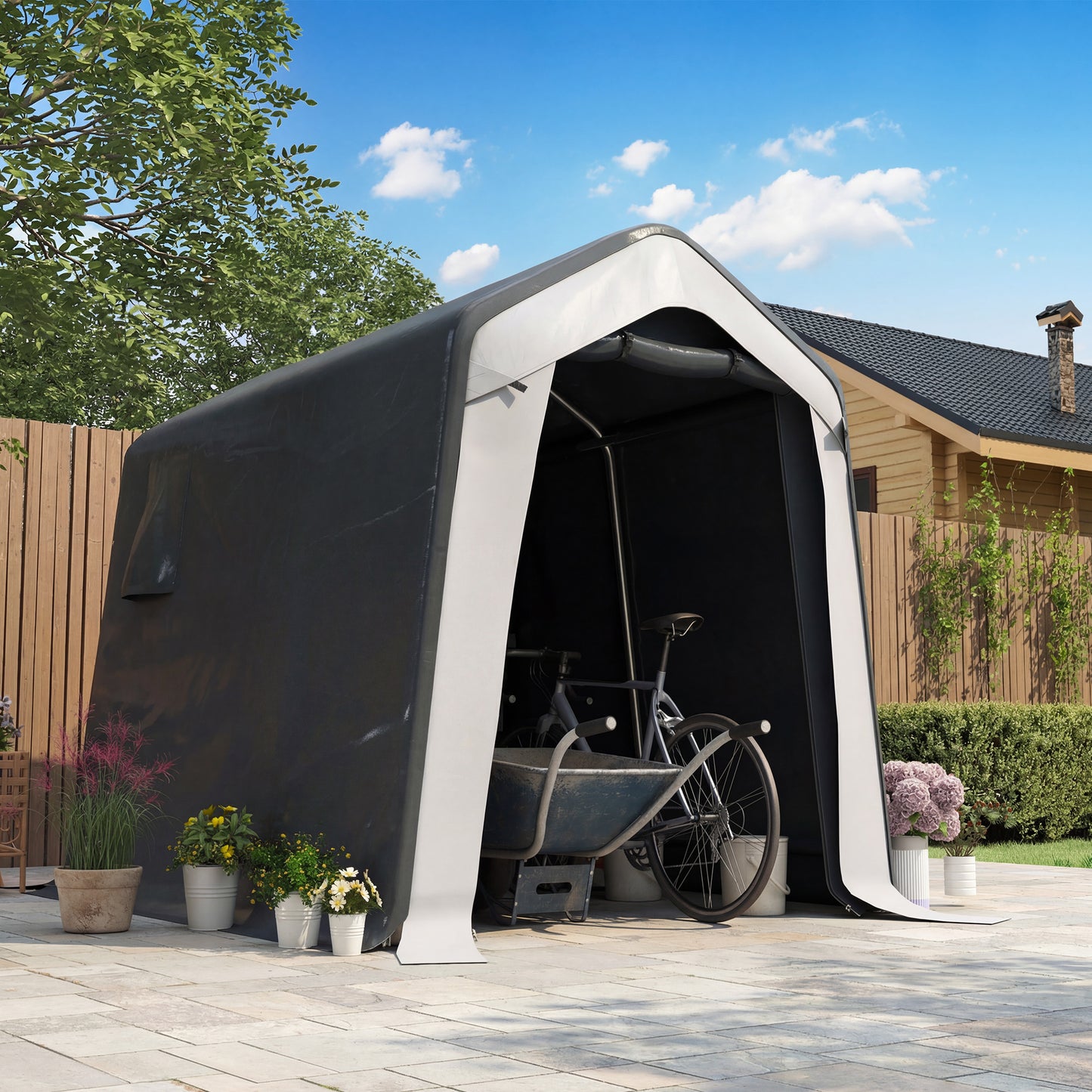 1.8 x 2.4m Portable Storage Shed Heavy Duty Motorbike Shed
