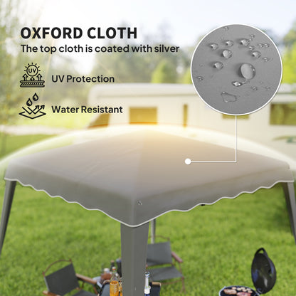 Garden Pop up Gazebo Tent Party Water-resistant 2.5 x 2.5M Grey