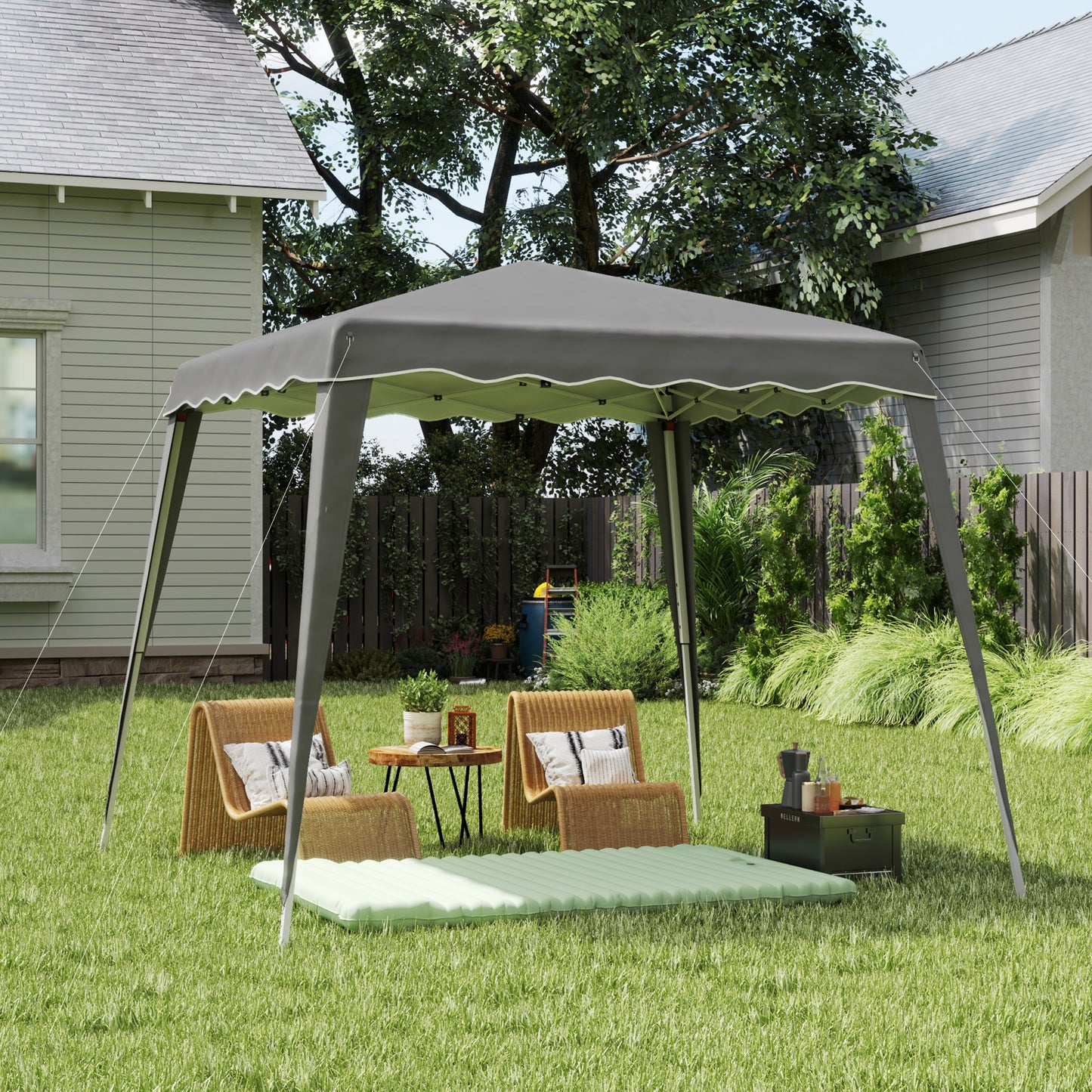 Garden Pop up Gazebo Tent Party Water-resistant 2.5 x 2.5M Grey