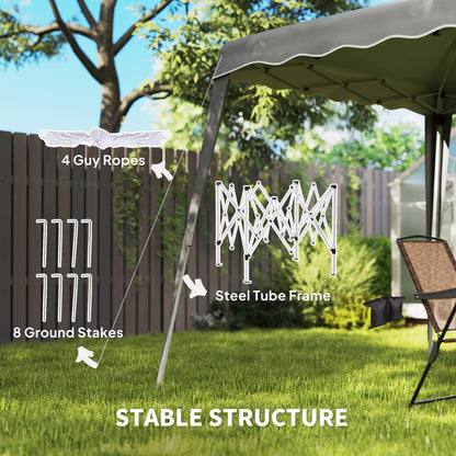 Garden Pop up Gazebo Tent Party Water-resistant 2.5 x 2.5M Grey