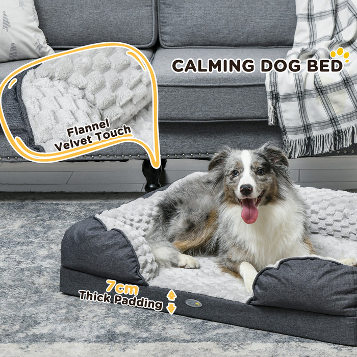 Dog Bed Calming Pet Bed Dog Mattress for Medium Dogs - Charcoal Grey