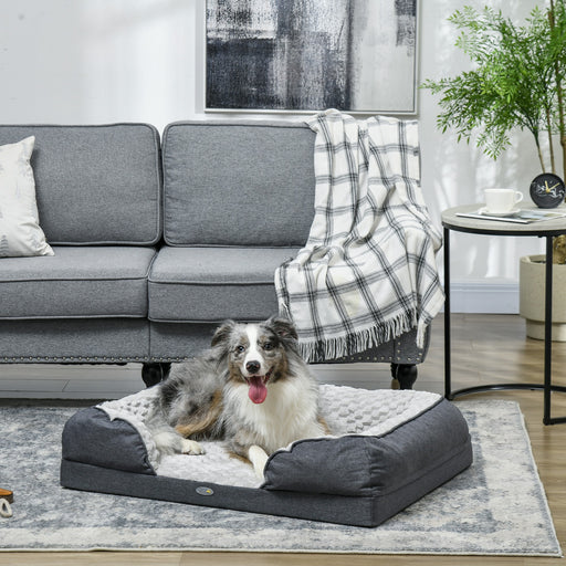 Dog Bed Calming Pet Bed Dog Mattress for Medium Dogs - Charcoal Grey