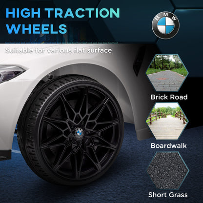 12V BMW M4 Licensed Kids Electric Car w/ Remote, Suspension, White