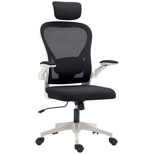 Ergonomic Mesh Office Chair with Headrest, Lumbar Support, Black