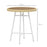 PE Rattan Side Table Natural Wood Finish