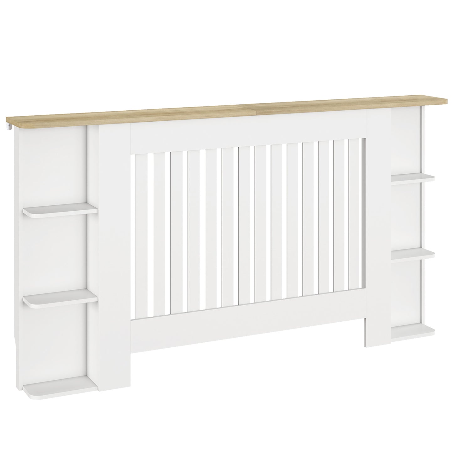 Vertical Slatted Heater Cover for Living Room, Large, White