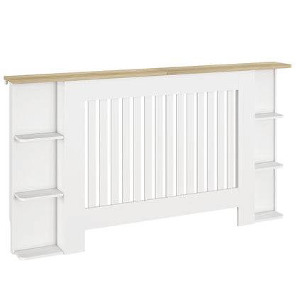 Vertical Slatted Heater Cover for Living Room, Large, White