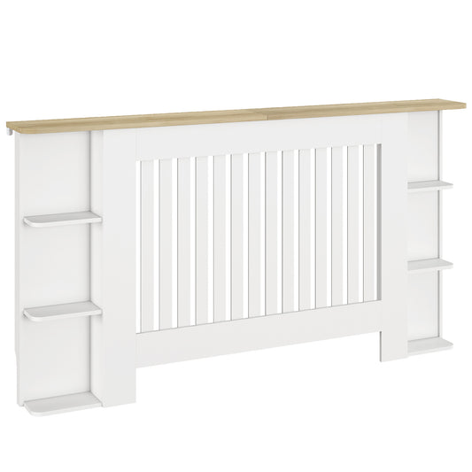 Vertical Slatted Heater Cover for Living Room, Large, White