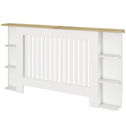 Vertical Slatted Heater Cover for Living Room, Large, White