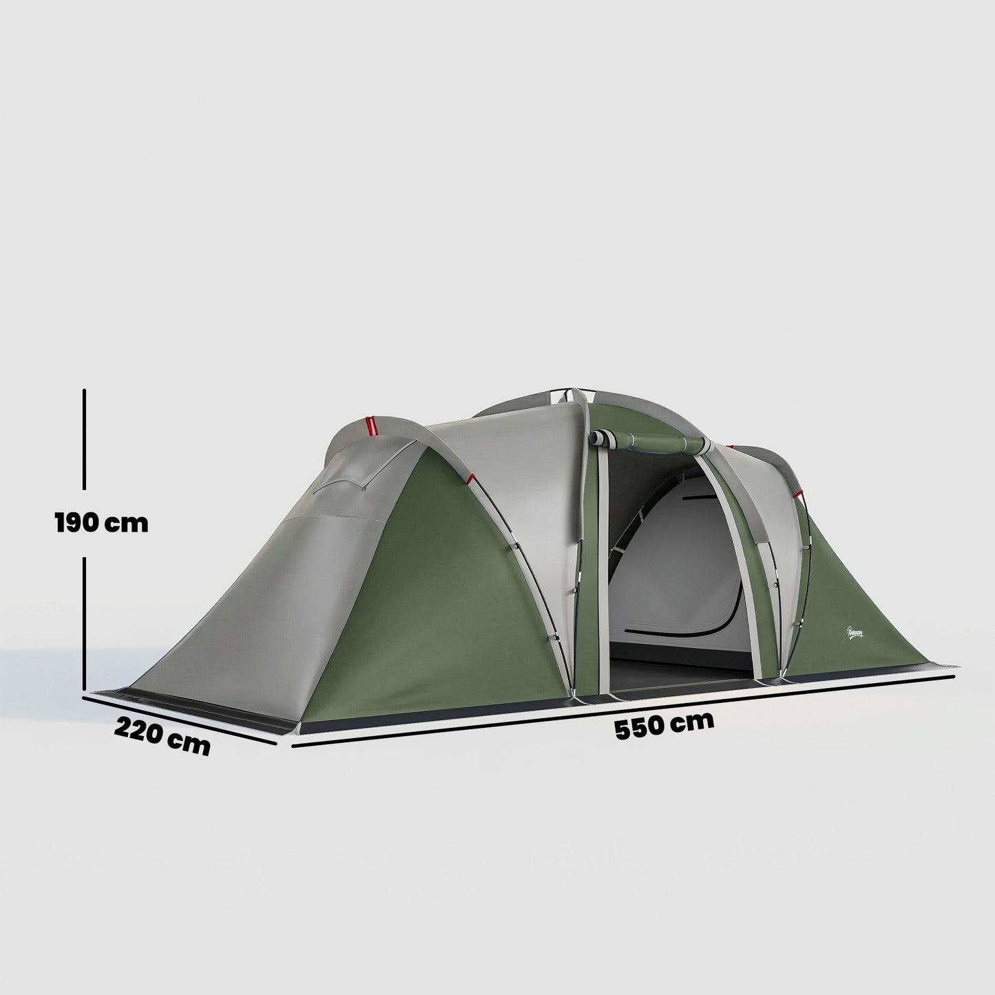 Family Camping Tent 3000mm Waterproof 8-12 Person Green