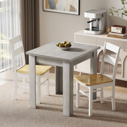 Folding Dining Table for 4-6, Drop Leaf Table for Small Spaces, Grey
