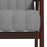 Modern Armchair, Fabric Accent Chair, Upholstered Living Room Chair with Wood Legs Tufting Pattern for Bedroom, Grey