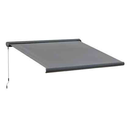 DIY Retractable Canopy with Remote Controller for Patio, Grey