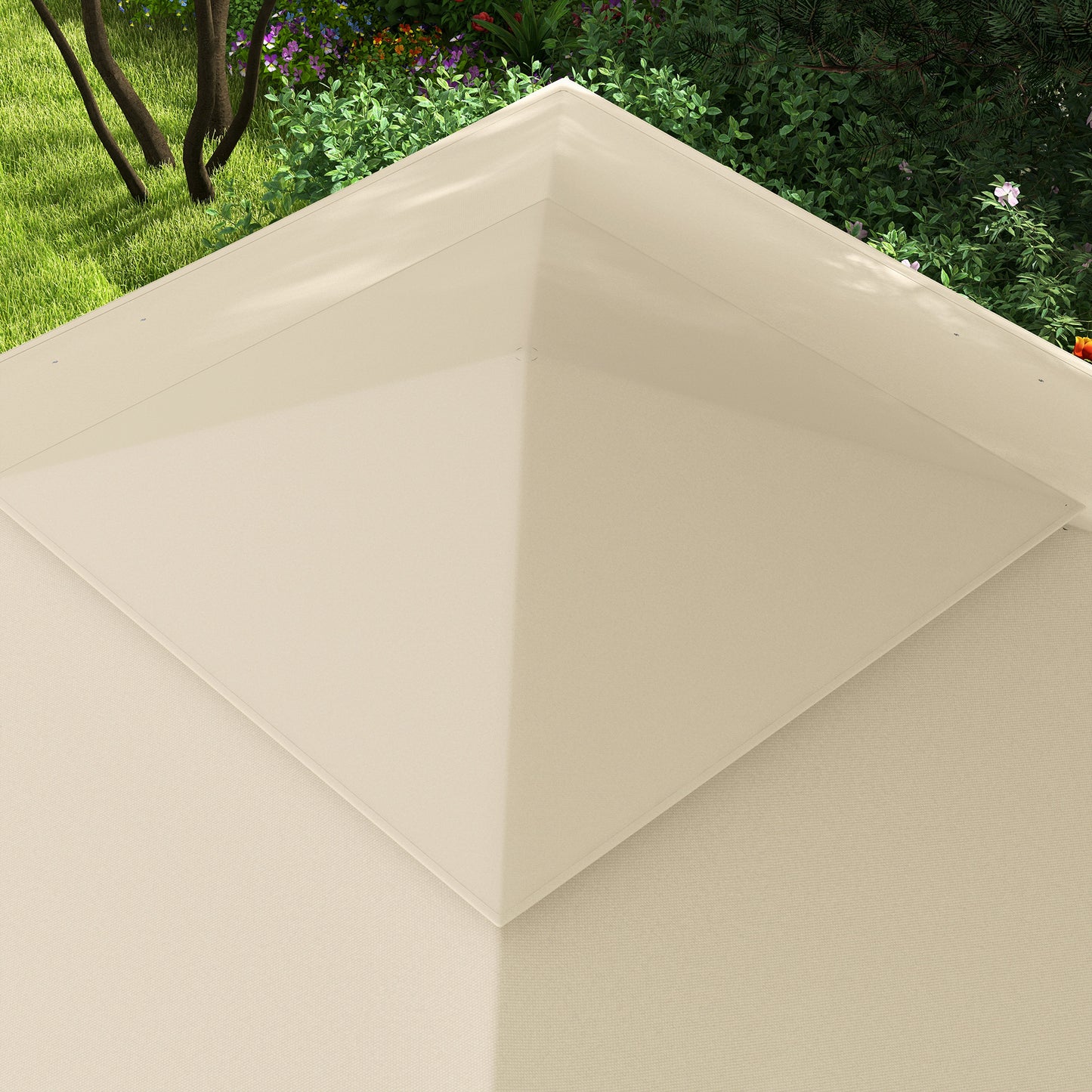 3 x 3(m) Pop Up Gazebo, Double-roof Garden Tent with Netting and Carry Bag, Party Event Shelter for Outdoor Patio, Cream White