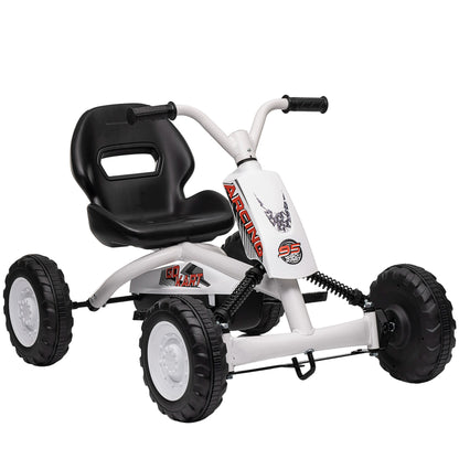 Pedal Go Kart, Go Kart for Kids Ages 2-5 Years, White