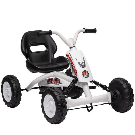 Pedal Go Kart, Go Kart for Kids Ages 2-5 Years, White