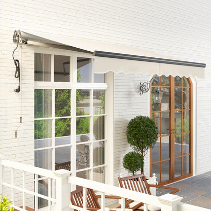 3 x 2.5m Electric Retractable Awning w/ Aluminium Frame Beige