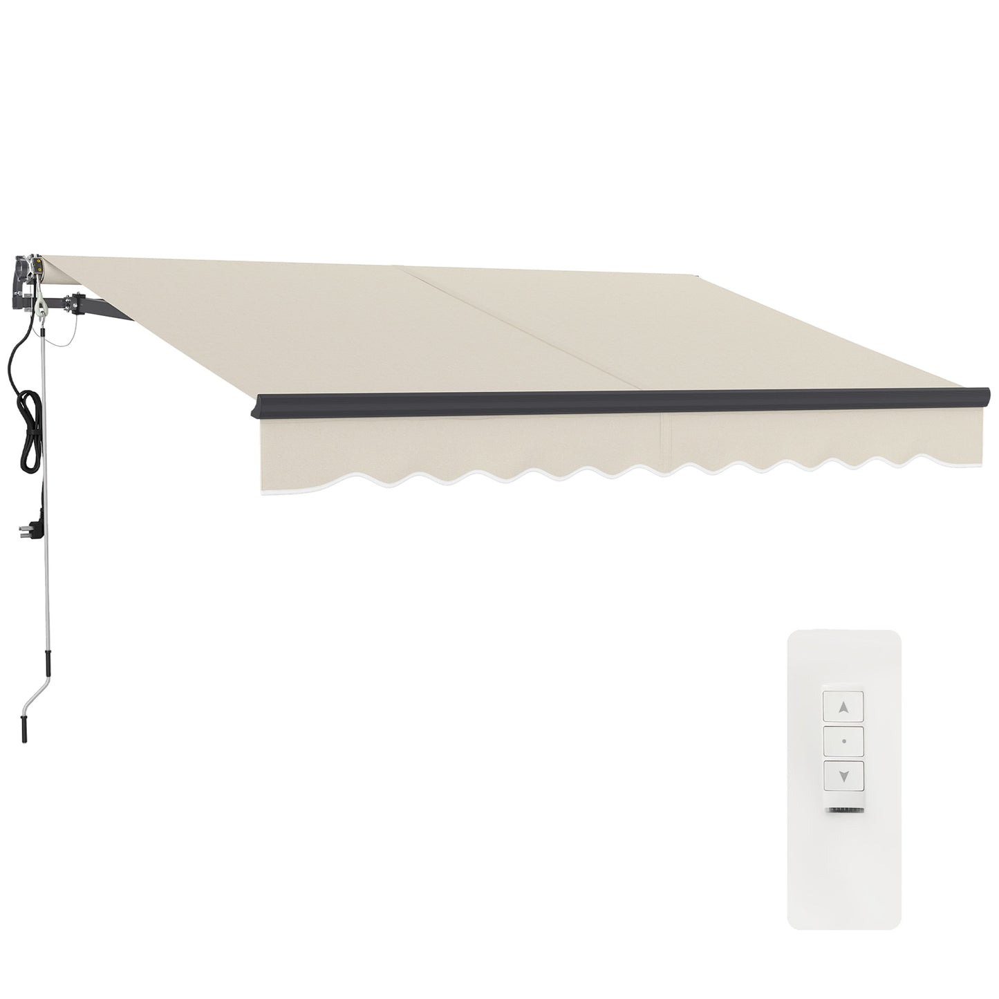 3 x 2.5m Electric Retractable Awning w/ Aluminium Frame Beige