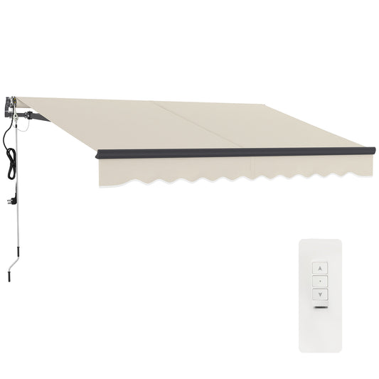 3 x 2.5m Electric Retractable Awning w/ Aluminium Frame Beige