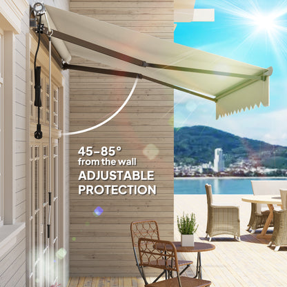 3 x 2.5m Electric Retractable Awning w/ Aluminium Frame Beige