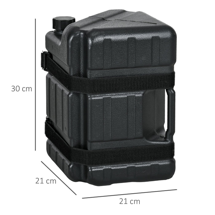 HDPE Gazebo Weights Set of 4, Water or Sand Filled Weights for Gazebo Legs, with Built-in Handles and Secure Straps