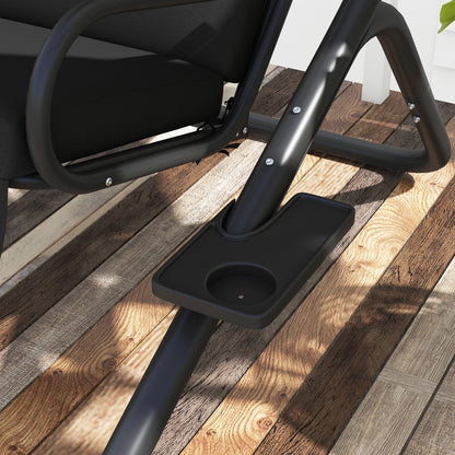 Canopy Swing 2 Separate Relax Chairs w/ Handrails, Cup Holders