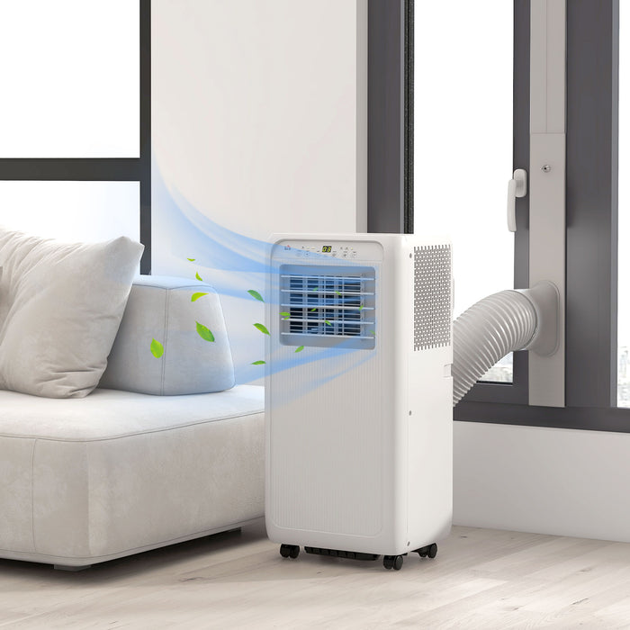 9,000 BTU Mobile Air Conditioner for Room up to 20m¬≤, with Dehumidifier, 24H Timer, Wheels, Window Mount Kit