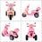 Toy Motorbike Plastic Music Playing Electric Ride-On Motorbike w/ Lights Pink