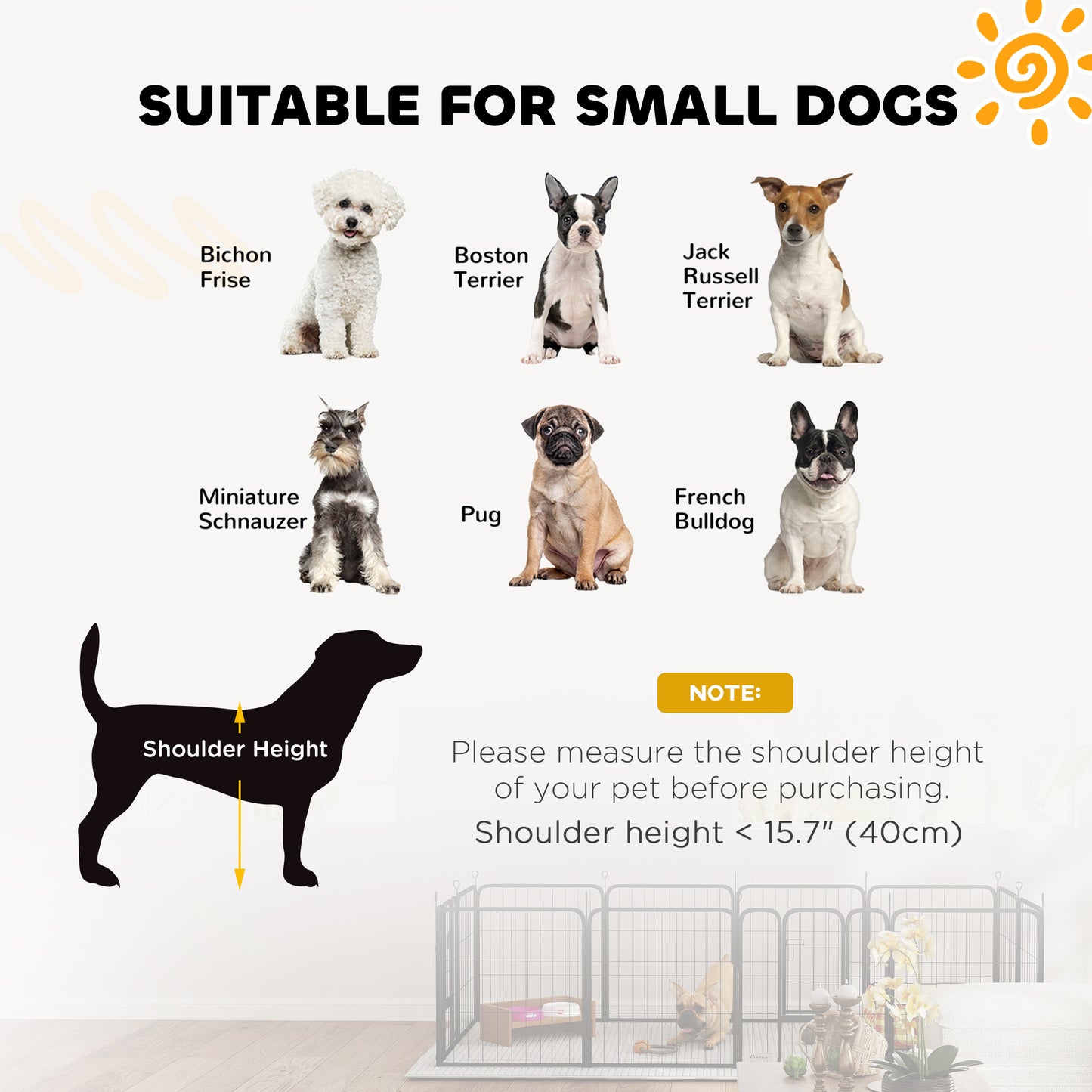 2 Piece Expansion Pack Dog Pen for 60cm High Animal Pen