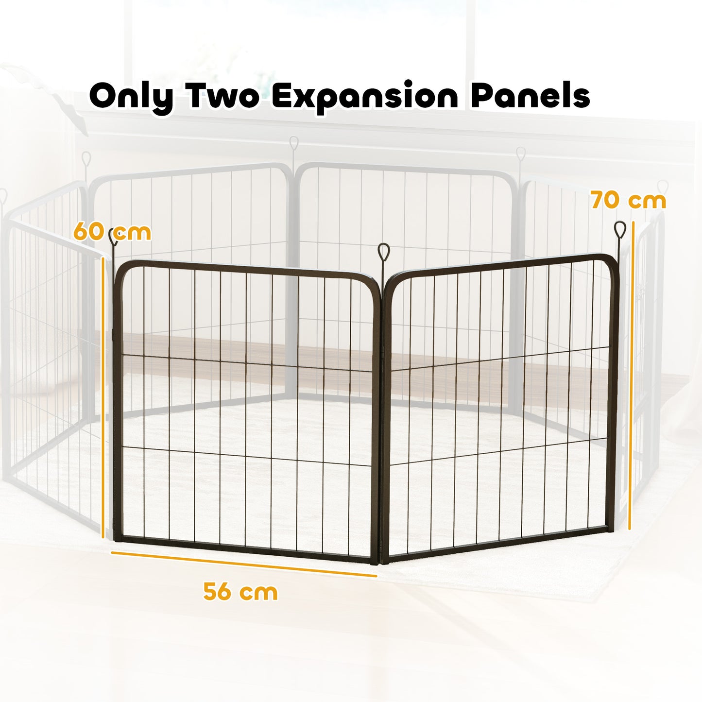 2 Piece Expansion Pack Dog Pen for 60cm High Animal Pen