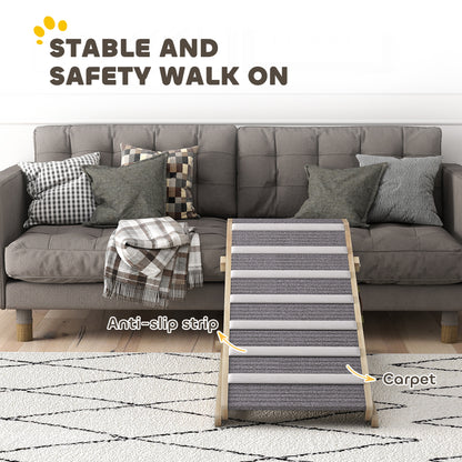 Dog Ramp for Couch, 4 Adjustable Height Dog Climbing Ladder for Bed