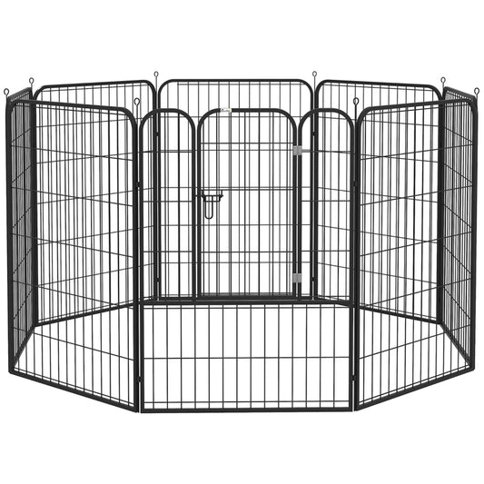 Heavy Duty Puppy Play Pen, 8 Panels Pet Exercise Pen for Indoors, Outdoors, Pet Playpen for Large, Medium Dogs, 100Hcm