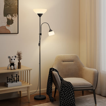 Mother-Child Floor Lamp Duo Light with 2 Switches and Round Base