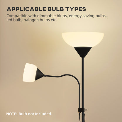 Mother-Child Floor Lamp Duo Light with 2 Switches and Round Base