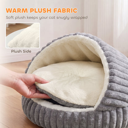 Cat Bed for Indoor Kittens, Cat Cave House with Non-Slip Bottom