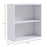 Bookshelf Display Storage Shelf with 2 Compartments for Study White