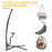 Hammock Chair Stand Only Construction Heavy Duty Metal C-Stand for Hanging Hammock Chair Porch Swing Indoor or Outdoor Use