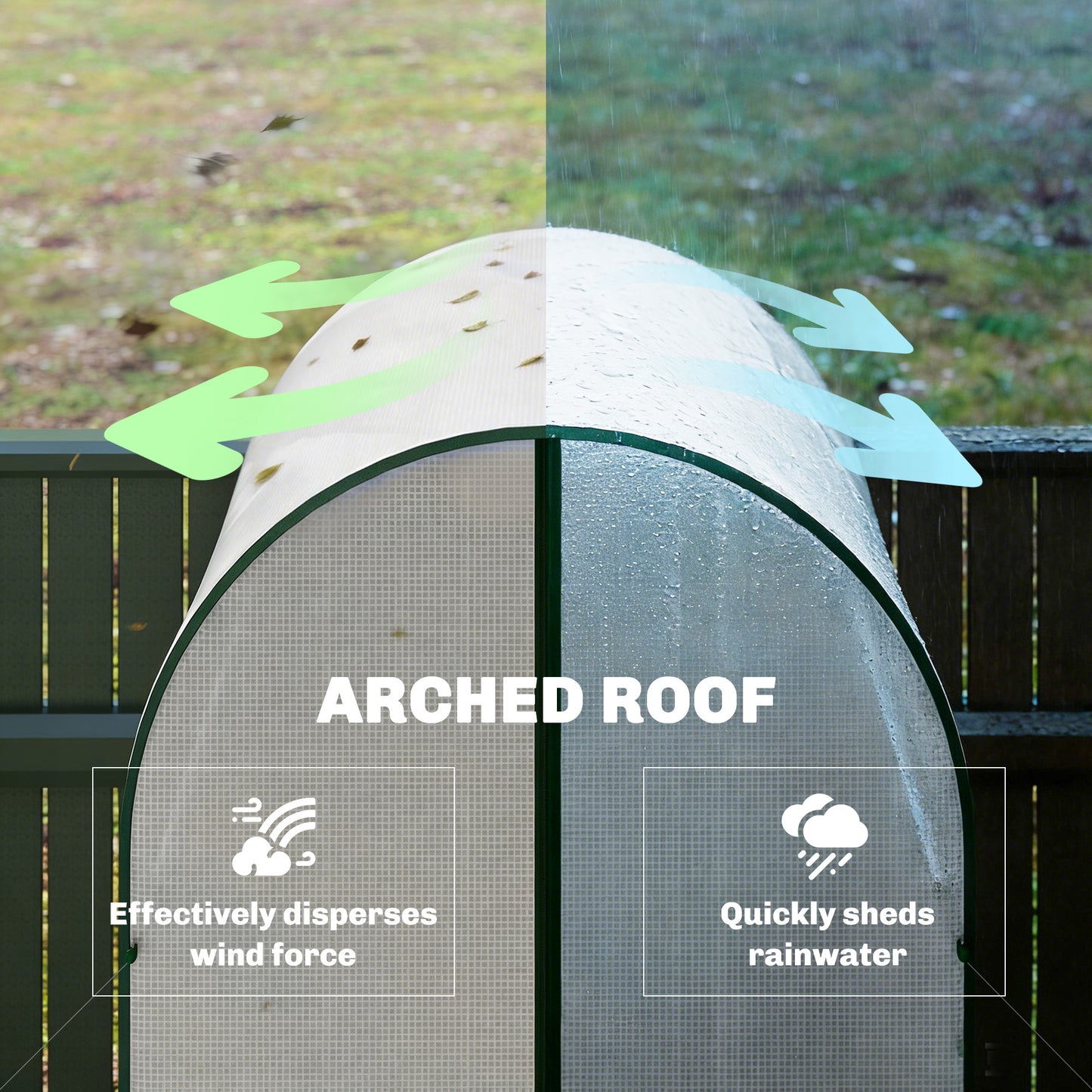 Mini Greenhouse, Small Greenhouse with PE Base, White