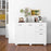 Sideboard, Modern Storage Cabinet with 2 Drawers, 3 Doors and Adjustable Shelves, Kitchen Cabinet for Living Room, Dining Room, White