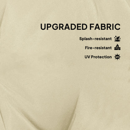 Outdoor Seat Cushions Set of 2, Tufted Round Chair Pads, Beige