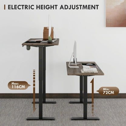 Height Adjustable Electric Standing Desk with 4 Automatic Memory Preset - 140cm x 70cm